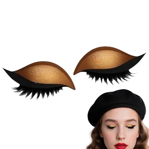 Lazy Eye Shadow Eyelash Patch | Lazy Lidschatten Wimpern Selbstklebend | 2 in 1 Glitzer Press On Lashes Eye Patches Schminke | Ohne Kleber Wimpern Eyeshadow Aufkleber Eye Make Up for Women & Girls Lazy Eye Shadow Eyelash Patch | Lazy Lidschatten Wimpern Selbstklebend | 2 in 1 Glitzer Press On Lashes Eye Patches Schminke | Ohne Kleber Wimpern Eyeshadow Aufkleber Eye Make Up for Women & Girls von Generisch