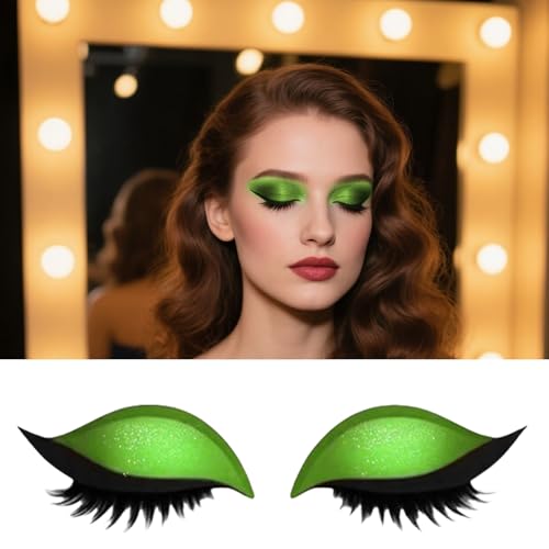 Lazy Eye Shadow Wimpernpatch, 2 Paar Lidschatten Und Wimpernaufkleber, Wiederverwendbare Lidschatten Makeup Patches Falschen Wimpern, Natürliche Bunte Lidschatten Aufkleber Patch Quick Makeup Tool von Generisch