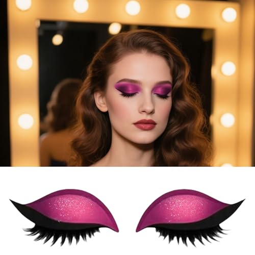 Lazy Eye Shadow Wimpernpflaster, bunte Lidschatten Wimpern Make up Aufkleber, 2 in 1 wiederverwendbare Augen-Make-up-Aufkleber mit falschen Wimpern und Schatten, Lazy Makeups-Tool Lazy Eye Shadow Wimpernpflaster, bunte Lidschatten Wimpern Make up Aufkleber, 2 in 1 wiederverwendbare Augen-Make-up-Aufkleber mit falschen Wimpern und Schatten, Lazy Makeups-Tool von Generisch