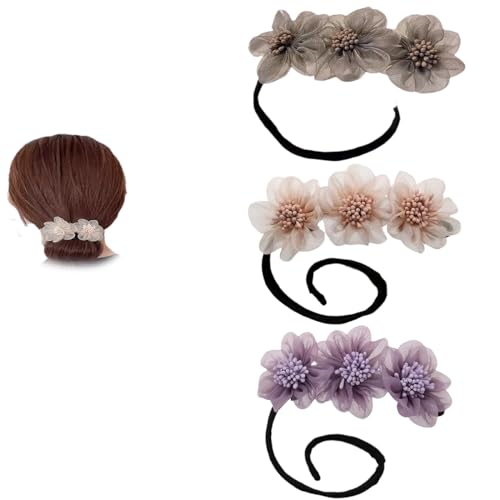 Lazy Hair Lockenwickler, Ball-Haarspange, Dutt-Roller, einfaches und schnelles Lockenwerkzeug, elegante Haarspange für Damen, 3 Stück B von Generisch