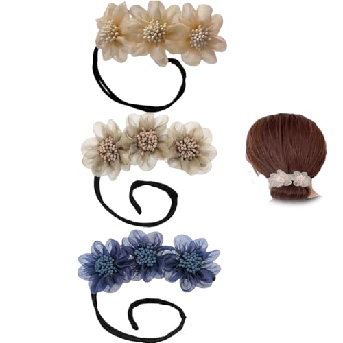 Lazy Hair Lockenwickler, Ball-Haarspange, Dutt-Roller, einfaches und schnelles Lockenwerkzeug, elegante Haarspange für Frauen (3 Stück) von Generisch