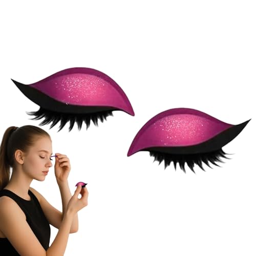 Lazy Lid Shadow Eyelash Patch - Eyelash -Aufkleber & Schattenvorlage - 2 -IN -1 Wiederverwendbare Augen Make -up -Aufkleber Mit Wasserdichten Falschen Wimpern Lidschatten, Universelle Passform von Generisch