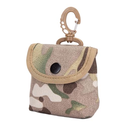 Leather Coin Purse | Coiin Purchase Keychain Professional Pouch | Hook Round Mini Key Wallet Poucch Bag Case for Outdoor Hunting Camping Hiking 3.94x5.51 inches von Generisch