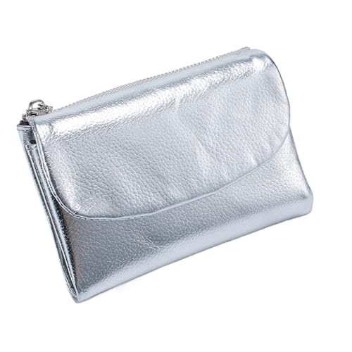 Leather Travel Wallet Purse with Zippered Pockets, Long-Lasting Material Quality, Slim Purse Card Case, Modernized Everyday Wallet for Girlfriend, Family, 5.31x1.18x3.94 Inches von Generisch