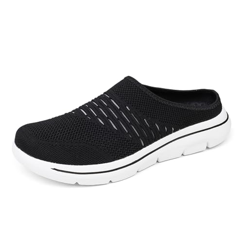 Leder Clogs Damen, Clogs & Pantoletten Für Damen Gartenschuhe Mules Gartenclogs Schlappen Sandalen Hausschuhe Schuhe Holzclogs Sommer Duflex Mit Fussbett rutschfeste, Schwarz, 44 Leder Clogs Damen, Clogs & Pantoletten Für Damen Gartenschuhe Mules Gartenclogs Schlappen Sandalen Hausschuhe Schuhe Holzclogs Sommer Duflex Mit Fussbett rutschfeste, Schwarz, 44 von Generisch