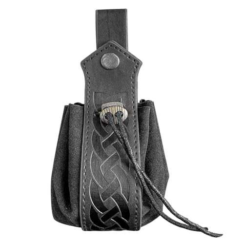 Leder-Kordelzugtasche, Leder-Münztasche,Retro-Geldbörse - Kleine Ledertasche mit Kordelzug, Mehrzweck-Geldbörsen-Wechseltasche für den täglichen Gebrauch von Generisch