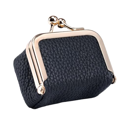 Leder-Münzgeldbörse – Münztasche | Leder-Schmuckschatulle | kleine Reisebrieftasche | Münzbörse | weiche Münztasche | Autoschlüsseletui | Leder-Münztasche | Geldbörsen-Organizer mit Kussschloss für von Generisch
