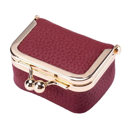 Leder-Münzgeldbörse für Damen – kompakte Münztasche für Handtaschen | Münzhalter für Handtaschen | Münz-Organizer | weiche Münzbörse Tasche Autoschlüssel Etui Geldbörse Organizer mit von Generisch