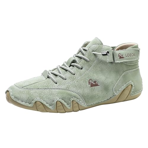 Lederfesseln mit fesseln schwere lederfixierung Herrenstiefel, bequeme handgefertigte Lederstiefel, Herrensneaker, Freizeitschuhe, Schuhe(Light Grün,39.5 EU) von Generisch