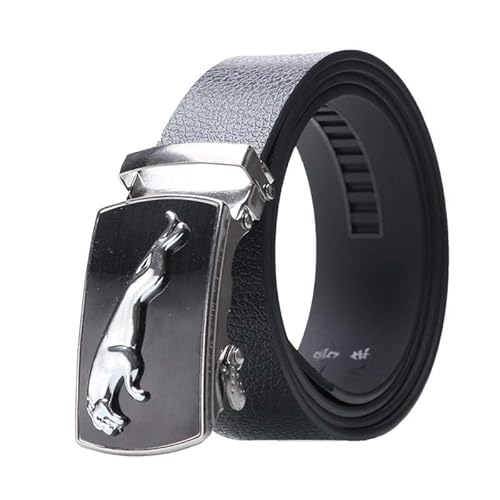 Ledergürtel für Herren, Gürtel Herren Schwarz, Ledergürtel Ratschenschnalle Automatik für Herren. 3.5cm Breit Business Anzug gürtel herren leder. listing of leather belt (Schwarz Stil 4) von Generisch