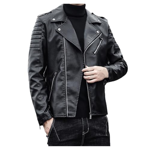 Lederjacke Herren Motorrad Retro Rock Punk Biker Lederjacke Multi-Zipper Design Leder Jackenmantel Reißverschluss Bikerjacke Freizeitjacke Kunstlederjacke Motorradjacke Mantel Outdoor Kleidung Lederjacke Herren Motorrad Retro Rock Punk Biker Lederjacke Multi-Zipper Design Leder Jackenmantel Reißverschluss Bikerjacke Freizeitjacke Kunstlederjacke Motorradjacke Mantel Outdoor Kleidung von Generisch