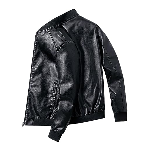 Lederjacke Herren Winter: Basic Winterjacke Freizeit Motorrad Jacke Elegant Lederjacke Biker Echtleder Warm Bikerjacke Schwarze Coole Fliegerjacke Winter Vintage Wildlederjacke Winter Jacket Lederjacke Herren Winter: Basic Winterjacke Freizeit Motorrad Jacke Elegant Lederjacke Biker Echtleder Warm Bikerjacke Schwarze Coole Fliegerjacke Winter Vintage Wildlederjacke Winter Jacket von Generisch