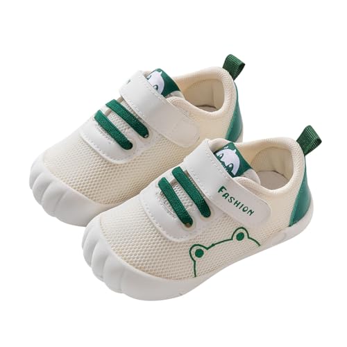 Lederpuschen Kinder, Krabbelschuhe Baby Sommer Barfussschuhe Cosy Roots Schuhe Lauflernschuhe Babyschuhe Barfußschuhe Kinder Für Mädchen Junge Kleinkind, Grün, 15 EU von Generisch
