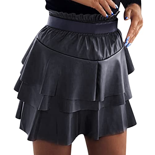 Lederrock mädchen 122 tüllrock schwarz Kinder Karneval kostüm Kinder Jungen Bleistiftrock Damen Mode 90er Jahre Damen Rock Minirock Leder sexy Fancy Dress Tanzkleidung mädchen 98 von Generisch