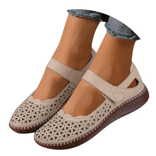 Lederschuhe Damen Mokassins Loafer Sommerschuhe Bootsschuhe Fitnessschuhe Orthopädische Schuhe Flache Outdoorschuhe Bequem Atmungsaktiv Einzelschuhe Walkingschuhe Slip on Halbschuhe von Generisch