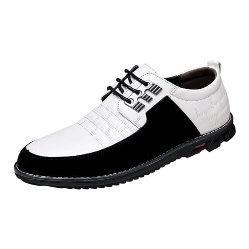 Lederschuhe Herren Mokassin Business Atmungsaktiv Oxford Hochzeit Schuhe Weiche Sohle Slip On Bequeme Anzugschuhe Outdoor Elegant Leder Freizeitschuhe Mit Schnürsenkel,37-47 Eu von Generisch