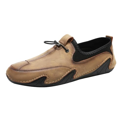 Lederschuhe Herren Weicher Sohle Fahrschuhe - Slip On Flache Freizeitschuhe Casual Walkingschuhe Halbschuhe - rutschfeste Bequeme Sportschuhe Outdoor Schuhe Loafer Joggingschuhe Lederschuhe Herren Weicher Sohle Fahrschuhe - Slip On Flache Freizeitschuhe Casual Walkingschuhe Halbschuhe - rutschfeste Bequeme Sportschuhe Outdoor Schuhe Loafer Joggingschuhe von Generisch