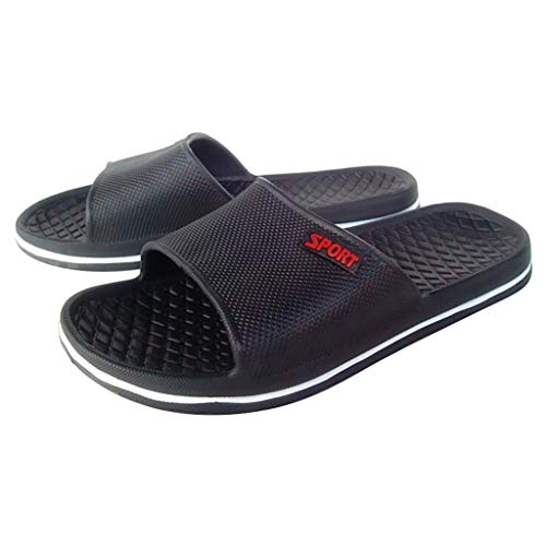 Ledersohlen Für Schuhe Damen Unisex Casual Paare Badezimmer Dusche rutschfeste Hausschuhe Poolschuhe Hohe Schuhe Damen Absatz Billig (Black, 43) von Generisch