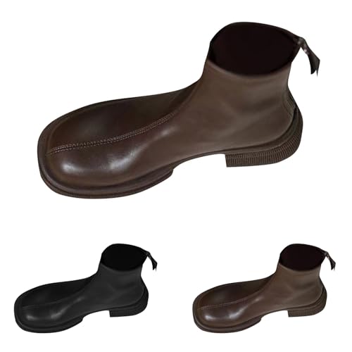 Lederstiefel Damen Halbhoch Stiefeletten Damen Mit Absatz Leder Schlupfstiefel Spitz High Heels Blockabsatz Halbstiefel Pu Leder Chelsea Boots Festlich Elegante Abendschuhe Lederstiefel Damen Halbhoch Stiefeletten Damen Mit Absatz Leder Schlupfstiefel Spitz High Heels Blockabsatz Halbstiefel Pu Leder Chelsea Boots Festlich Elegante Abendschuhe von Generisch