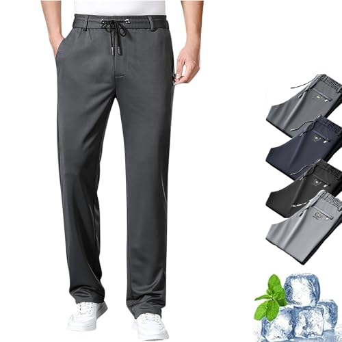 Leenfort Herren-Hose, Leenfort Ultra Stretch, schnell trocknend, Luxelana Unisex schnell trocknende Hose, dunkelgrau, 5XL von Generisch