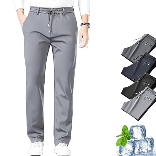 Leenfort Herren-Hose, Leenfort Ultra Stretch, schnell trocknend, Luxelana Unisex schnell trocknende Hose, hellgrau, XXL von Generisch
