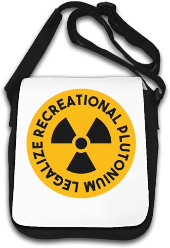 Legalize Freizeit Plutonium Strahlung Warnsymbol Schultertasche weiß von Generisch
