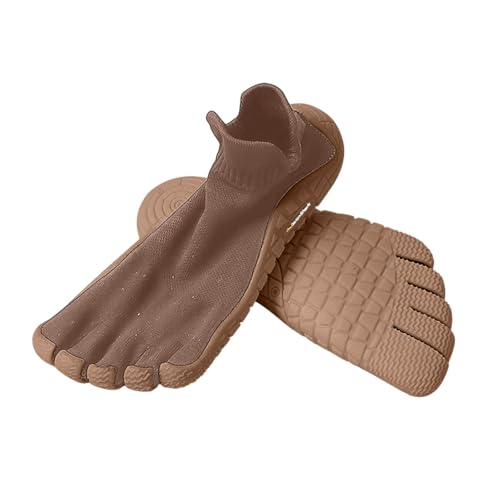 Leicht Schlupfschuhe Frauen Jogger rutschfeste Straßenlaufschuhe Leichtgewicht Luftkissen Trainer Leichte Stoßfest Herren Minimalistische Leder Barfußschuhe von Generisch