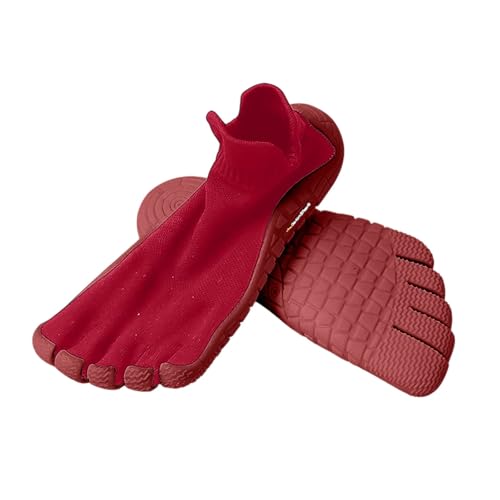 Leicht Schlupfschuhe Frauen Jogger rutschfeste Straßenlaufschuhe Leichtgewicht Luftkissen Trainer Leichte Stoßfest Herren Minimalistische Leder Barfußschuhe von Generisch