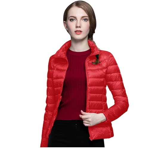 Leichte Daunenjacke Damen Leicht Puffer Jacke Lightweight Steppjacke Damen Übergangsjacke Leichter Steppmantel Winter Federleichte Dünne Daunenmantel Damen Ultraleicht Down Jacket Daunen Women Warme von Generisch