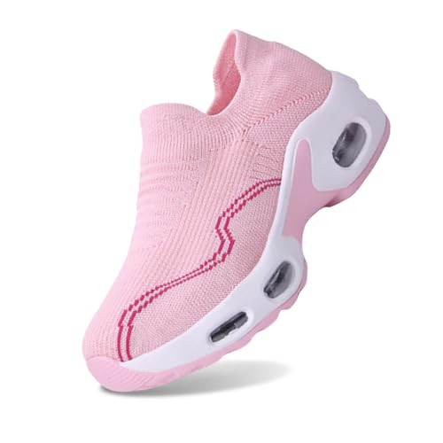 Leichte Frauen Schuhe Damen Laufschuhe Schnürer Hausschuhe mit Fussbett Air Cushion Studenten Wanderschuhe Frauen Sportschuhe Weich Bequem Fitnessschuhe Casual Größe von Generisch