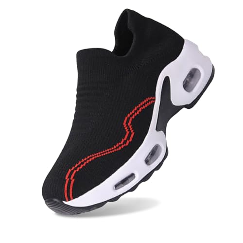 Leichte Frauen Schuhe Damen Laufschuhe Schnürer Hausschuhe mit Fussbett Air Cushion Studenten Wanderschuhe Frauen Sportschuhe Weich Bequem Fitnessschuhe Casual Größe von Generisch