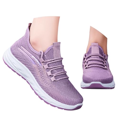 Leichte Frauen Schuhe Slip on Sneakers Frauen Anti-Rutsch-Schuhe Mom Schuhe Herren Minimalistische Leder Barfußschuhe Mesh Atmungsaktiv Sportschuhe von Generisch