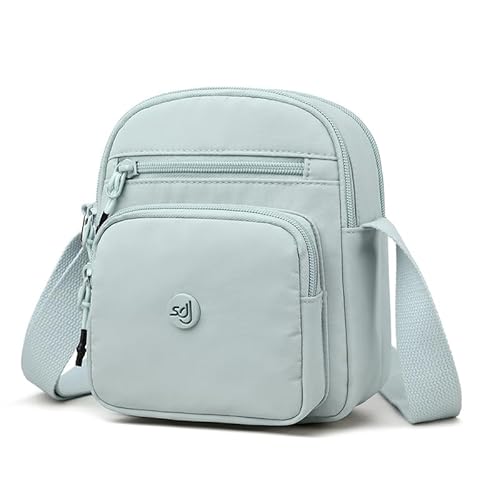 Leichte Nylon-Umhängetasche für Damen, lässige Reise-Schultertasche mit mehreren Taschen, einfarbige Mini-Geldbörse für den täglichen Gebrauch im Freien oder Streetwear-Stil, Blau 1, Einheitsgröße Leichte Nylon-Umhängetasche für Damen, lässige Reise-Schultertasche mit mehreren Taschen, einfarbige Mini-Geldbörse für den täglichen Gebrauch im Freien oder Streetwear-Stil, Blau 1, Einheitsgröße von Generisch