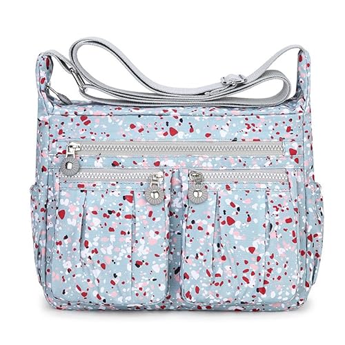 Leichte Nylon-Umhängetasche für Damen, lässige Reise-Schultertasche mit mehreren Taschen, einfarbige Mini-Geldbörse für den täglichen Gebrauch im Freien oder Streetwear-Stil, Blau 5, Einheitsgröße Leichte Nylon-Umhängetasche für Damen, lässige Reise-Schultertasche mit mehreren Taschen, einfarbige Mini-Geldbörse für den täglichen Gebrauch im Freien oder Streetwear-Stil, Blau 5, Einheitsgröße von Generisch