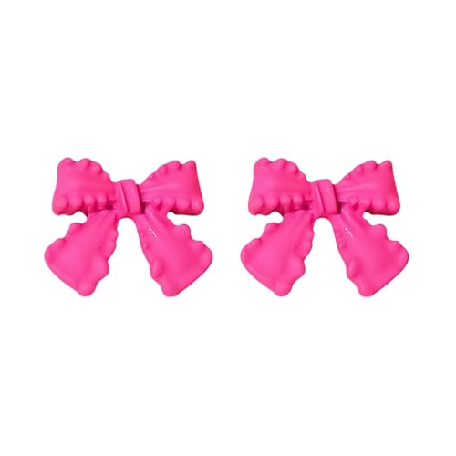 Leichte Ohrringe Silber Small Simple And Cute Bow Earrings: Charming Accessories That Of Sweetness And To Your Look Ohrringe Paket (Pink, One Size) von Generisch
