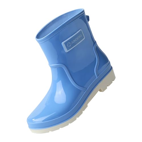 Leichte Schmaler Glänzend Stiefeletten Outdoor Wasserdicht Regenstiefeletten Bequem Neopren Gartenschuhe Outdoor Wasserdicht Arbeitsschuhe Bequem Neopren Regenstiefel von Generisch