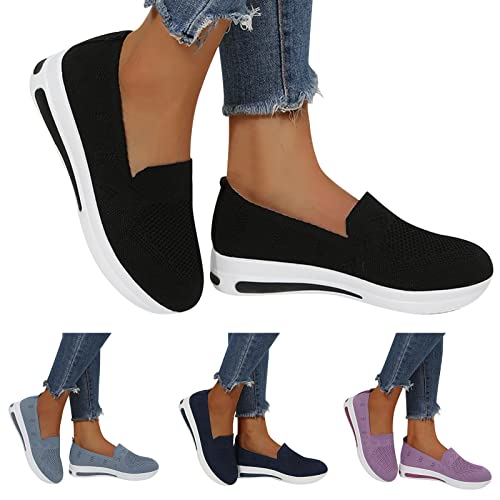 Leichte Sommer Turnschuhe Damen Laufschuhe Damen Mesh Joggingschuhe Hinten Offen Wanderschuhe Atmungsaktiv Walkingschuhe Weite Joggingschuhe Leicht Laufschuhe Weichen Trekkingschuhe Lässige Sneaker von Generisch