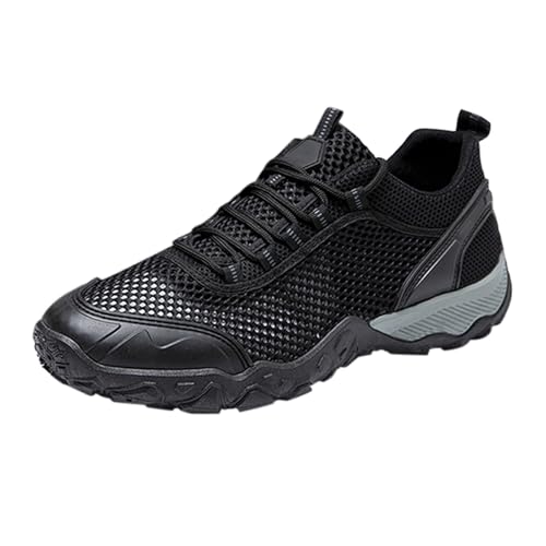Leichte Sommer Wanderschuhe Herren Mesh Weiche Trekkingschuhe Herren Outdoorschuhe Leicht Sommerschuhe Atmungsaktiv Walkingschuhe Flach Fitnessschuhe rutschfest Freizeitschuhe Sportlich von Generisch