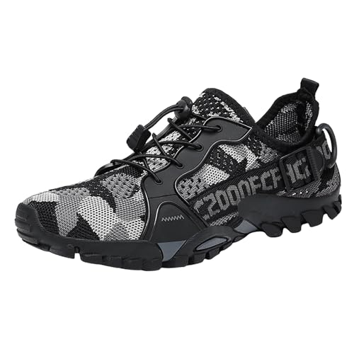 Leichte Trekkingschuhe Herren - Barfußschuhe Herren Outdoor Wandern Atmungsaktive Traillaufschuhe Mesh Tennisschuhe Modern Sportschuhe rutschfest Wanderschuhe Bequem Vermascht Turnschuhe von Generisch