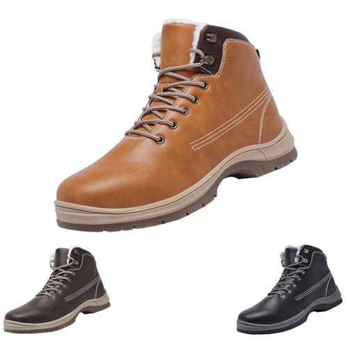 Leichte Wanderschuhe für Herren, klassische Chukka-Stiefel für Arbeit, Reisen Ankle Boots, Freizeitschuhe Bequem Übergangsstiefel Elegant Wasserdicht Halbstiefel Stiefeletten von Generisch