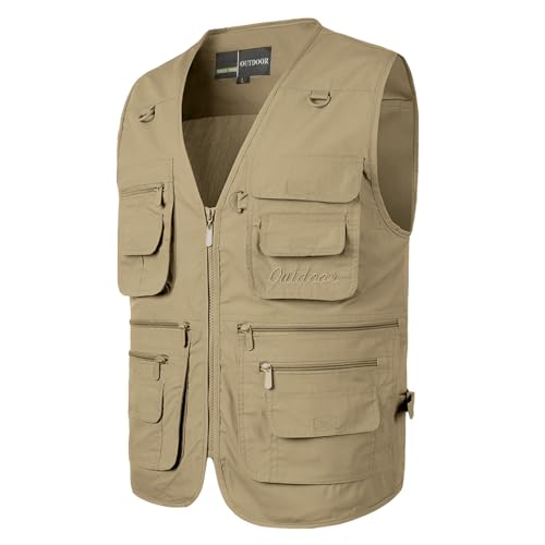 Leichte Weste Herren, Mit Vielen Taschen Weste Sommerweste Atmungsaktive Ärmellose Anglerweste Herren-Westen Sommer Funktionsweste Arbeitsweste Sport Outdoor Herrenweste Sportweste XL-6XL Leichte Weste Herren, Mit Vielen Taschen Weste Sommerweste Atmungsaktive Ärmellose Anglerweste Herren-Westen Sommer Funktionsweste Arbeitsweste Sport Outdoor Herrenweste Sportweste XL-6XL von Generisch