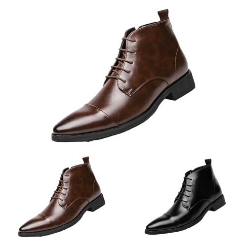 Leichtgewichts Freizeit Stiefel Business Stiefel FüR MäNner | Arbeitssstiefel Herren Modische Lederstiefel Mit Absatz | Glattleder Bequeme Stiefeletten Arbeitsschuhe Anzugschuhe FüR Formelle AnläSse Leichtgewichts Freizeit Stiefel Business Stiefel FüR MäNner | Arbeitssstiefel Herren Modische Lederstiefel Mit Absatz | Glattleder Bequeme Stiefeletten Arbeitsschuhe Anzugschuhe FüR Formelle AnläSse von Generisch