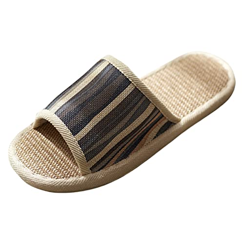 Leinen Hausschlappen Unisex Waschbar GäStehausschuhe Rutschfeste Hausschuhe Damen Herren Offener Zeh Baumwoll-Pantoffeln Bequeme Hausschuhe Flache Slipper Atmungsaktive Pantoletten Leinen Hausschlappen Unisex Waschbar GäStehausschuhe Rutschfeste Hausschuhe Damen Herren Offener Zeh Baumwoll-Pantoffeln Bequeme Hausschuhe Flache Slipper Atmungsaktive Pantoletten von Generisch