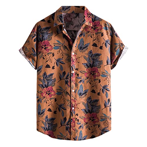 Leinenhemd Herren Hemden Kurzarm Freizeithemd Funky Hawaii Hemd Lässig Button Down Sommerhemde Locker Henley Shirt Strand Atmungsaktives Kurzarmhemd Männer 2025 Leinenhemd Herren Hemden Kurzarm Freizeithemd Funky Hawaii Hemd Lässig Button Down Sommerhemde Locker Henley Shirt Strand Atmungsaktives Kurzarmhemd Männer 2025 von Generisch