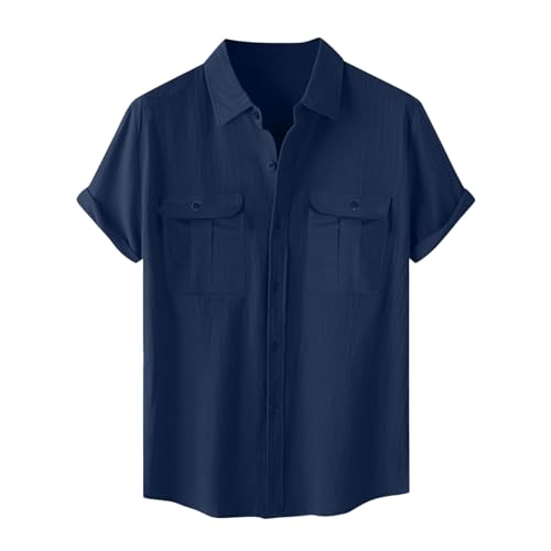 Leinenhemd Herren Kurzarm Baumwolle Leinen Modisch Freizeit Hemd Button Down Strickjacke Kurzarm Revers Hemd Atmungsaktiv Bequem Hemden Freizeithemd Slim fit Shirt Casual Sommerhemd Leinenhemd Herren Kurzarm Baumwolle Leinen Modisch Freizeit Hemd Button Down Strickjacke Kurzarm Revers Hemd Atmungsaktiv Bequem Hemden Freizeithemd Slim fit Shirt Casual Sommerhemd von Generisch