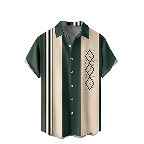 Leinenhemd Herren Kurzarm Hawaii Hemden Funky Freizeithemd Button Down Lässig Button Down Sommerhemde Locker Henley Shirt Strand Atmungsaktives Kurzarmhemd Leinenhemd Herren Kurzarm Hawaii Hemden Funky Freizeithemd Button Down Lässig Button Down Sommerhemde Locker Henley Shirt Strand Atmungsaktives Kurzarmhemd von Generisch