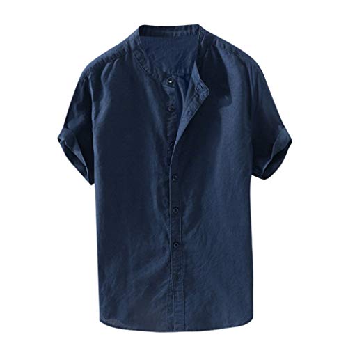 Leinenhemd Herren Kurzarm Slim Fit Sommerhemd Leicht Luftig Freizeithemd Mode Trend Strandhemd Baumwolle Leinen Hemden Button Down Outdoor T-Shirt Lässige Urlaub Hemd Leinenhemd Herren Kurzarm Slim Fit Sommerhemd Leicht Luftig Freizeithemd Mode Trend Strandhemd Baumwolle Leinen Hemden Button Down Outdoor T-Shirt Lässige Urlaub Hemd von Generisch