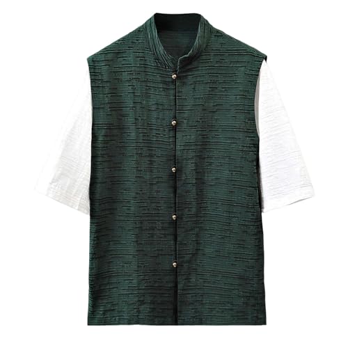Leinenhemd Herren Langarm Chinesischen Stil Kleidung Männer Kleidung Plus Hanfu Männlich Langarmhemd Harajuku Hemd Mit Knöpfen Tang-Anzug Outfit Japanische Kimono Herrenhemd von Generisch