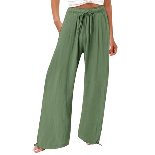 Leinenhose Damen Große Größen Weites Leicht Sommer Hose Leinen Elastischem Bund Adjustierbarem Kordelzug Freizeithose Hohe Taille Lose Sommerhose Leinenhose Damen Große Größen Weites Leicht Sommer Hose Leinen Elastischem Bund Adjustierbarem Kordelzug Freizeithose Hohe Taille Lose Sommerhose von Generisch