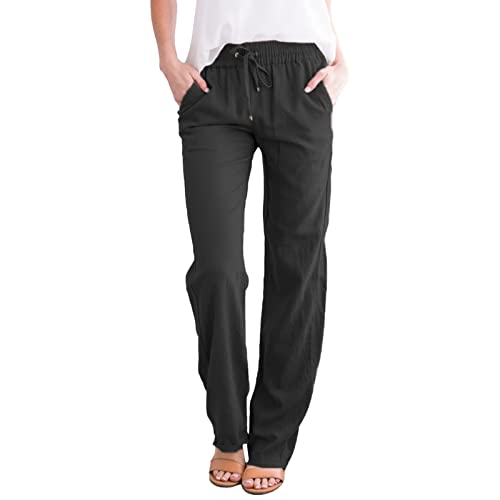 Leinenhose Damen Lang Sommerhose 2025 Freizeithose Bequeme Leinen Hose Palazzo Hose Lässige Sommer Outdoor Strandhose Elegant Damen Hosen Klassisch Jogginghose Leinenhose Damen Lang Sommerhose 2025 Freizeithose Bequeme Leinen Hose Palazzo Hose Lässige Sommer Outdoor Strandhose Elegant Damen Hosen Klassisch Jogginghose von Generisch